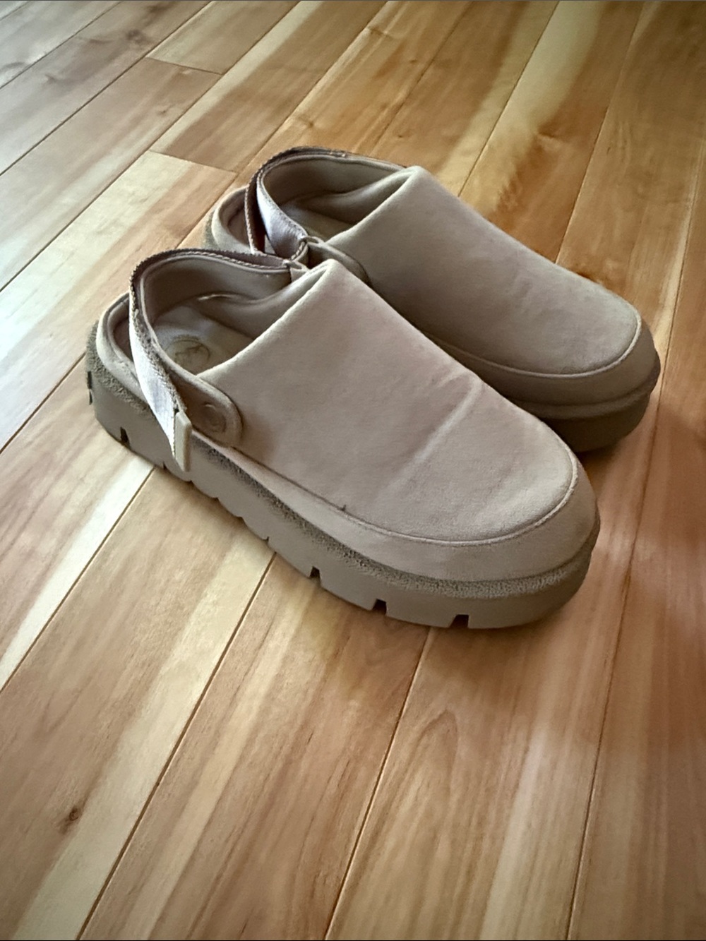 White Mountain Slip On Suede Clog in Beige
